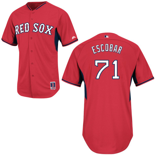 Edwin Escobar #71 Youth Baseball Jersey-Boston Red Sox Authentic 2014 Cool Base BP Red MLB Jersey